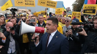 George Simion s-a alăturat protestelor.webp